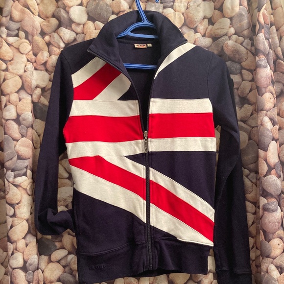 Retro IKON Clothing UK - Women’s zip up Union Jack 100% Cotton - UK size 12 - Picture 1 of 7